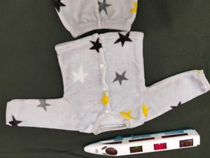 woolen Cute Star and checked Pajama Sets