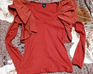 Ruffle Sleeve Top