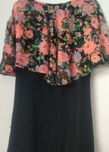 Floral Black dress👗♡