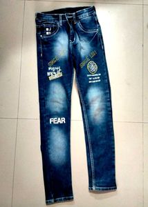 Graphic Print Jeans