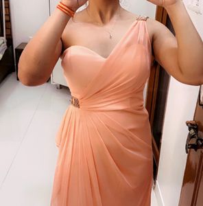 Peach Color Designer Dress