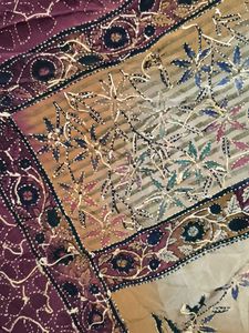 Pure crepe Kantha Saree