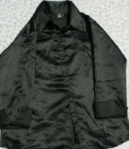 Black Satin Shirt