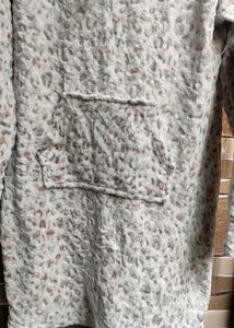 Cozy Animal Print Hoodie Dress