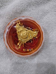 Mangalsutra Red Moti Golden Locket