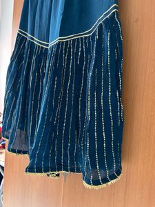 Sequinned kurta with sharara and dupatta
