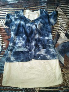 Blue Tie-Dye Top