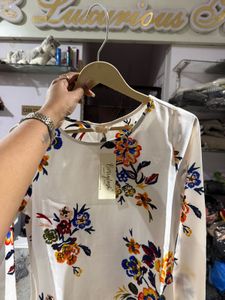 Floral Print High-Low Tunic