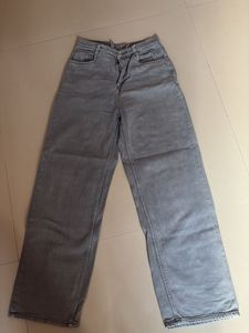 Grey Wide Leg Jeans