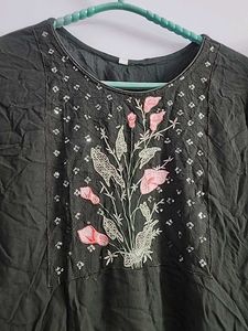 kurta with beads work