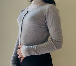 Grey Cardigan Sweater