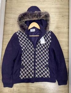 Voilet Fur Hooded Jacket