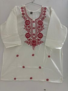 Chikankari Kurti & Cotton Floral Printed Short Kur
