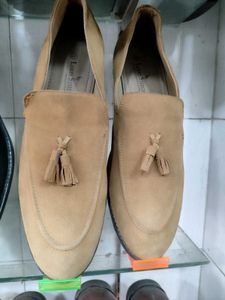 Men's Tan Suede Loafers(45 size)