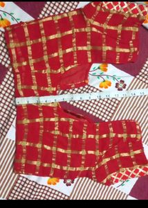 Gat Chola Heavy Red Saree With Blouse