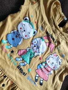 Cute Girls' Top with Animal Print