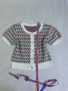 Korean Floral Knit Cardigan Bust 34