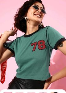 Cute Green Crop Top with "78"!