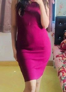 Maroon Sheath Dress