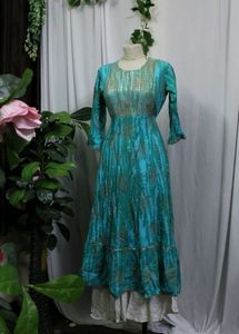 Teal Embellished Maxi Dress