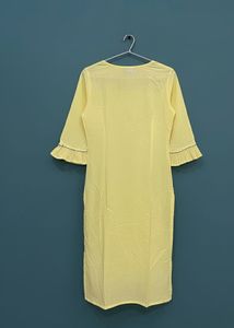 Yellow Printed Kurta
