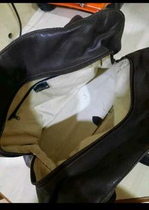 Vintage Brown Leather Tote Bag