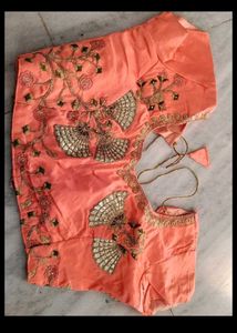 Peach Embroidered Lehenga choli
