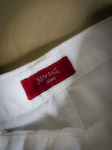 White Straight Leg Jeans