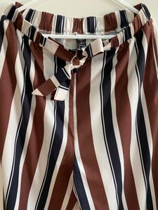 Shein Striped High Waist Pants