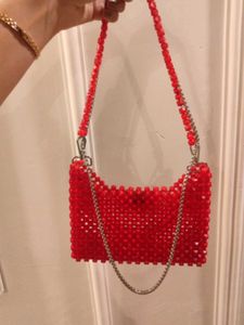 Red Beaded Handbag