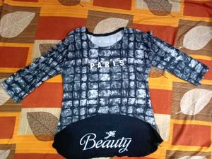 Black Check Top