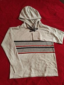 TEAMSPIRIT solid Grey Hooded Jumper