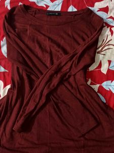 Maroon Long Sleeve Top