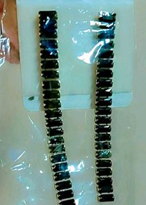 Black Linear Earrings