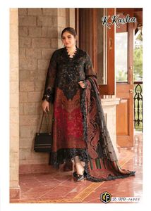 Elegant Maroon Embroidered Suit