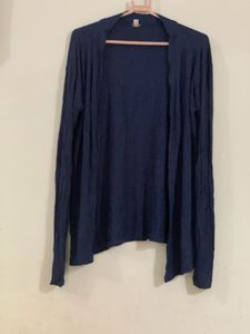 Navy Blue Open Cardigan