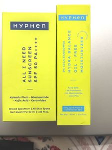 HYPHEN ALL I NEED SUNSCREEN & 2% HYDRA BALANCE OIL