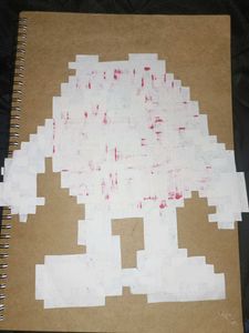 Pixel Art | red from m&amp;m&#39;s | wall decor/collection