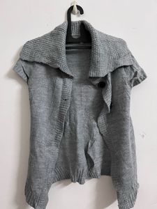 Gray Knit Cardigan
