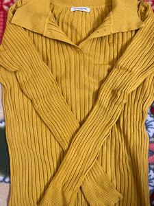 Mustard Knit Top