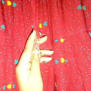 Red &amp; Yellow Embroidered Skirt