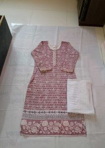 Chikankari Kurti Pant Set
