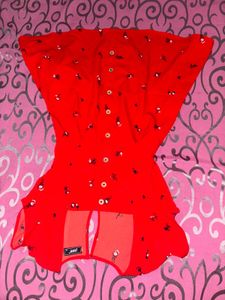 Red Printed Dress
