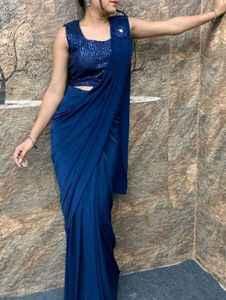 New Ready To Wear Importad Lycra Saree 🥻