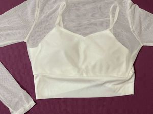 White Mesh Top