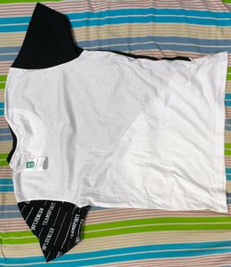 Black &amp; White T Shirt - Team Spirit AJIO