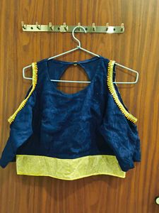 Elegant Blue Velvet Blouse