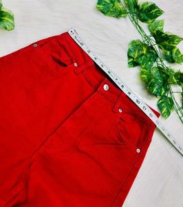 New Tag h&amp;m Red Wide Leg Pants
