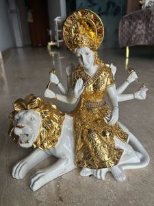 Durga Statue Golden White