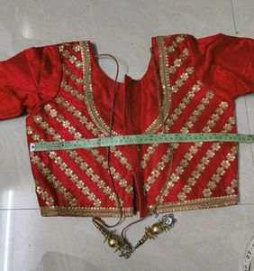 Red &amp; Gold Sequin Customized Bridal Lehenga Set